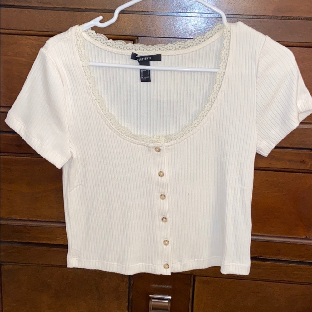 Button down crop top